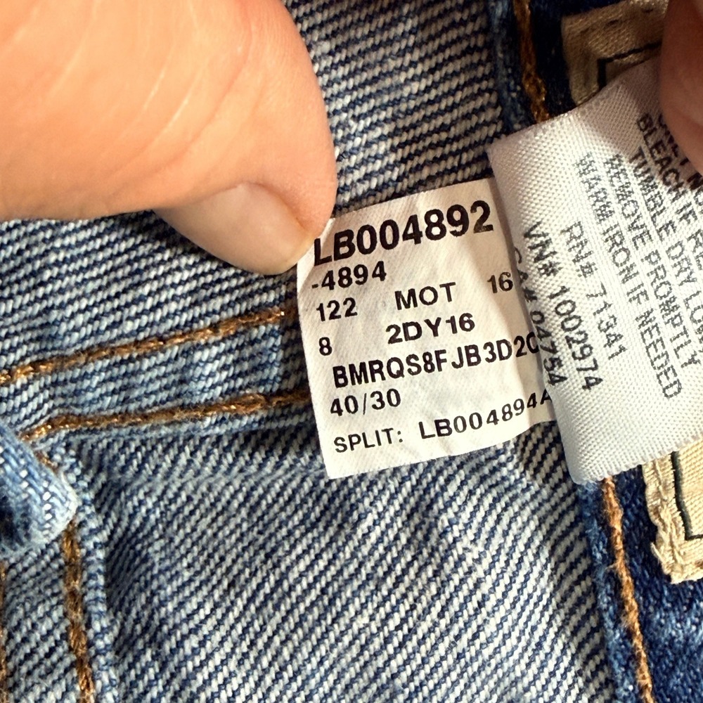 LL Bean Classic Fit Blue Jeans Mens 40x30 Medium Wash Denim Straight Leg 220626 - Picture 13 of 13